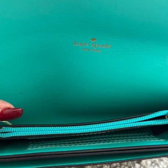 Kate Spade Smooth Black Leather Wallet Sleek Minimalist Design - Picture 8 of 8